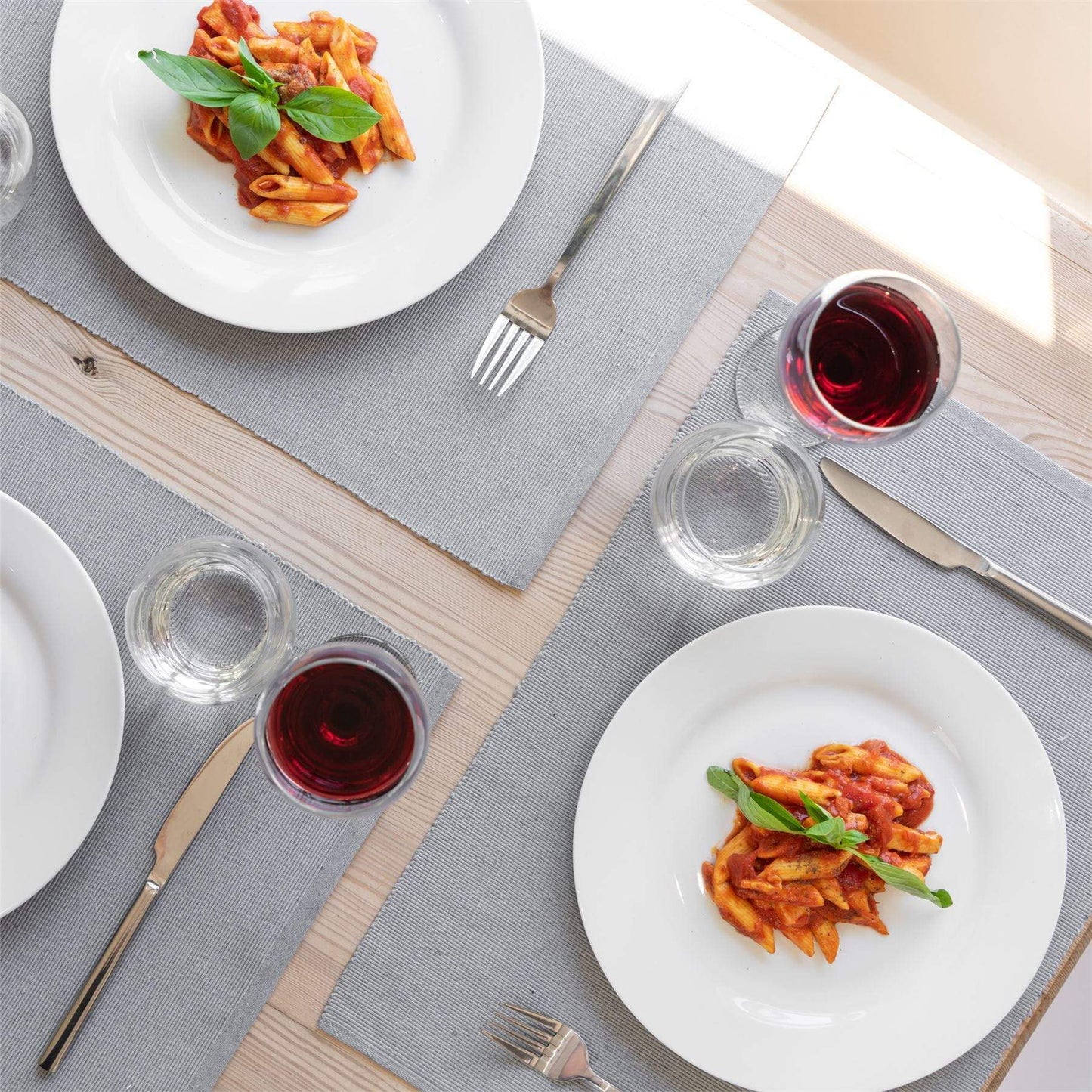 45cm x 34.5cm Ribbed Cotton Placemats - Pack of Six
