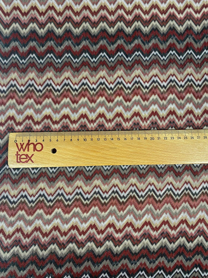 Earth Tone Zigzag Woven Mesh Fabric