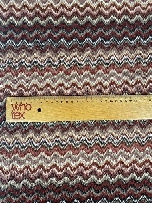 Earth Tone Zigzag Woven Mesh Fabric