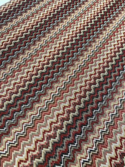 Earth Tone Zigzag Woven Mesh Fabric