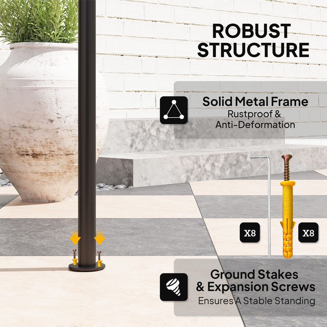 Outsunny 8' x 5' Grill Gazebo, Double Tiered Outdoor BBQ Shelter