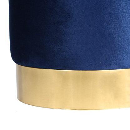 Round Velvet Footstool