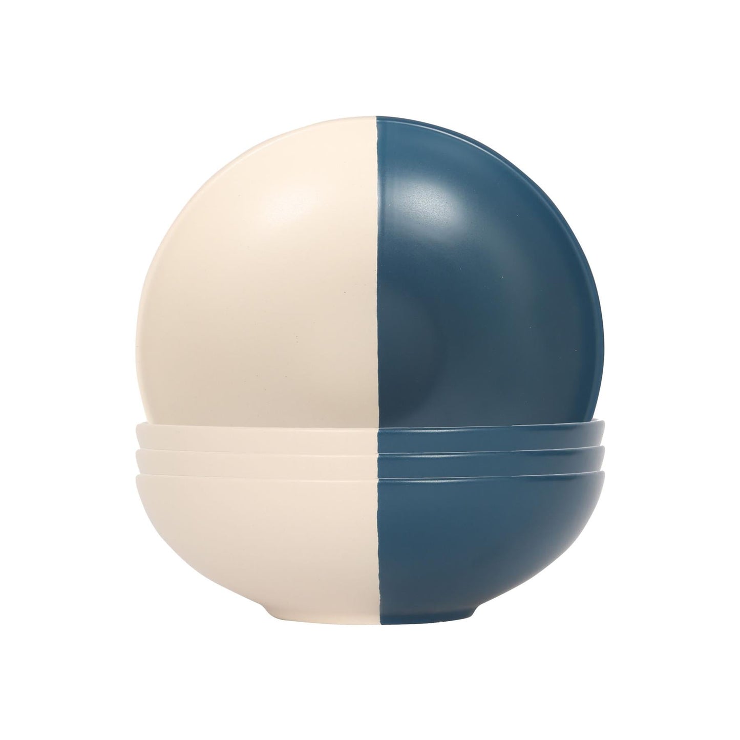 Colour Block Stoneware Pasta Bowls - 20.5cm - Pack of 4