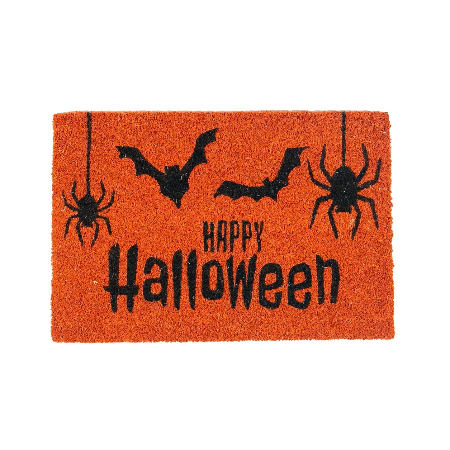 60cm x 40cm Orange Happy Halloween Coir Door Mat