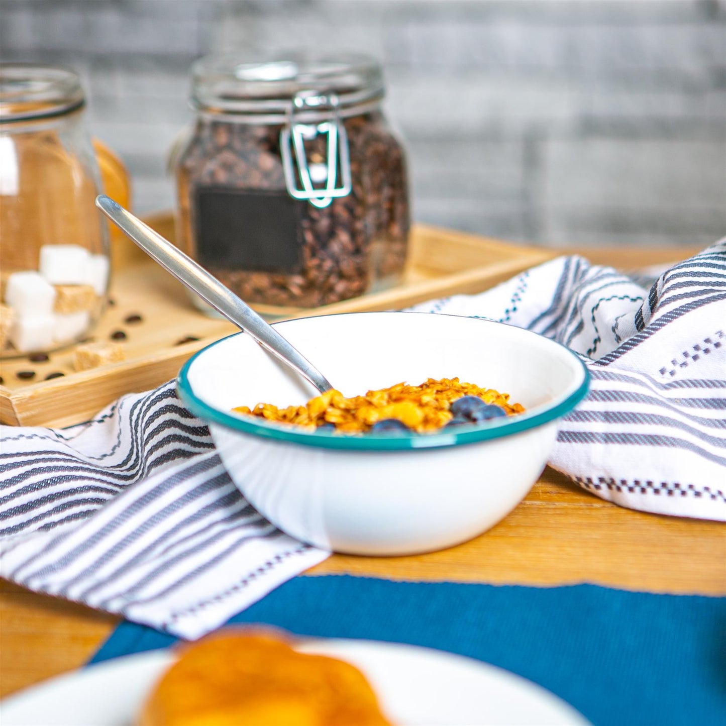 16cm White Enamel Bowls - Pack of Six