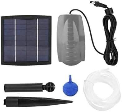 Submersible Solar Powered Garden Pond Oxygenator Air Pump