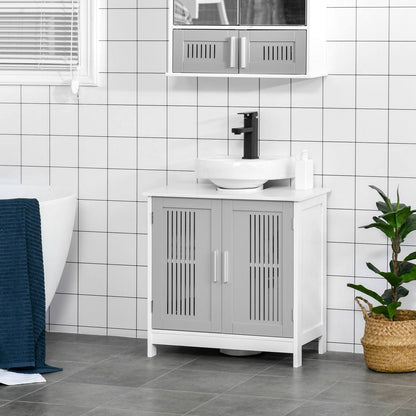kleankin Modern Under Sink Cabinet with 2 Doors