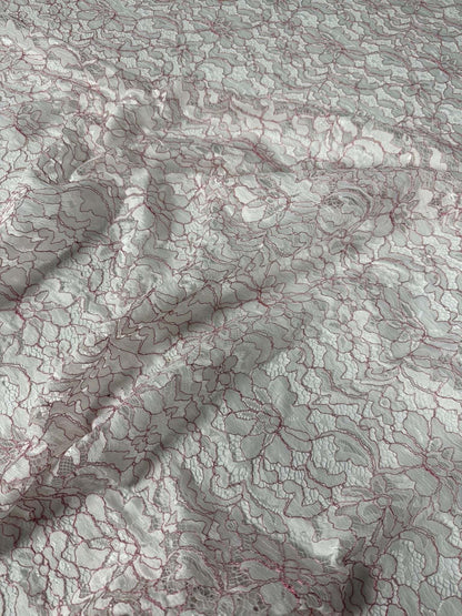 Elegant Lace Embroidered Fabric