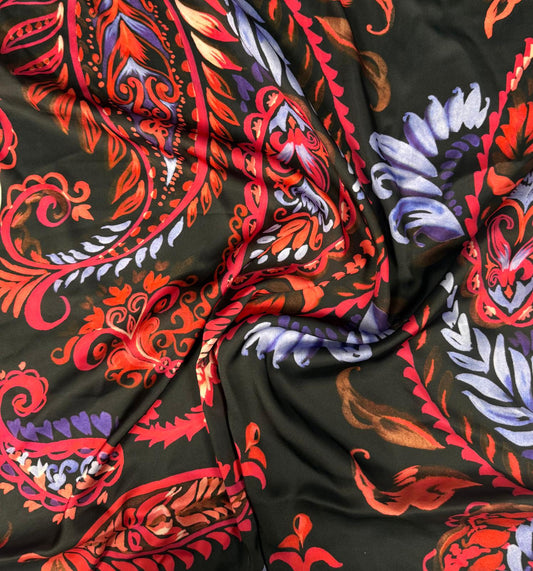 Elegant Paisley Pattern Fabric by the Metre – Soft & Stylish