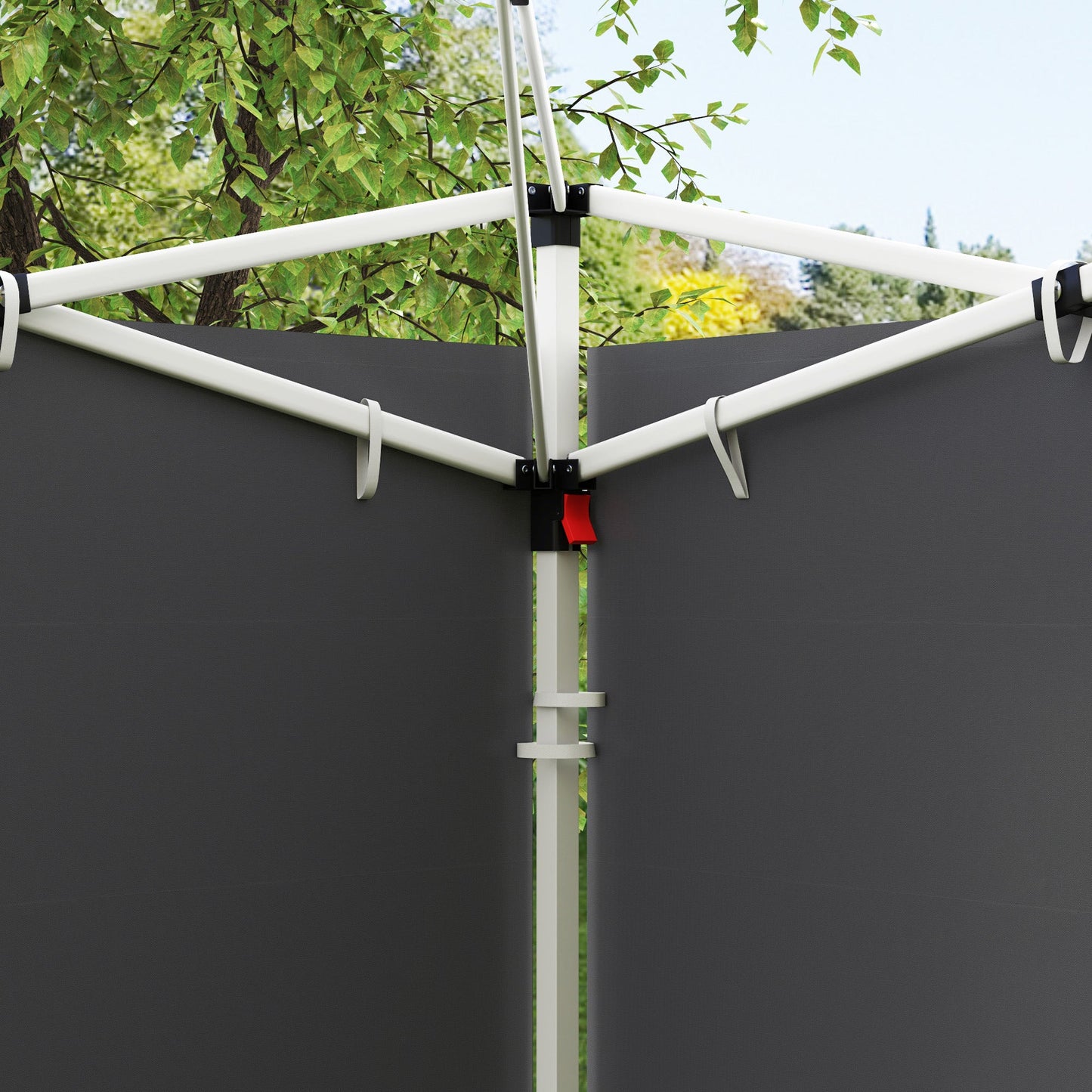 Outsunny Gazebo Replacement Exchangeable Wall Panels w/  Window, Dark Grey