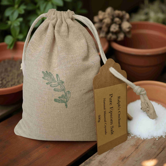 Multi-Purpose Epsom Salt - Natural Mineral Salts in Cotton Bag (500g)