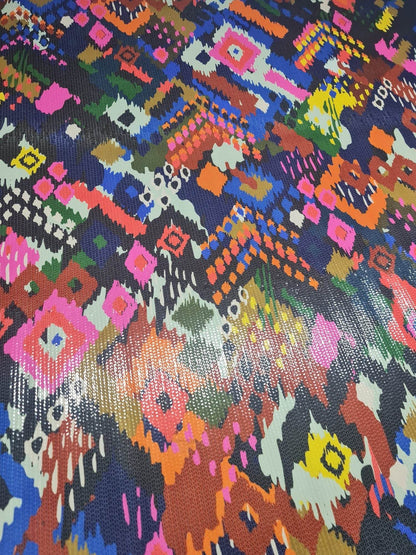 Ethnic Pattern Sequin Fabric, 2- Way Stretch Sequin Fabric By The Yard
