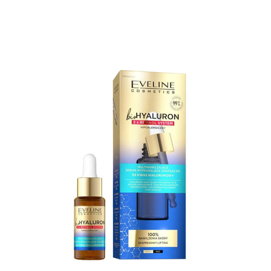 Eveline BioHyaluron Moisturizing Face Serum Wrinkle Filling 3x Retinol System