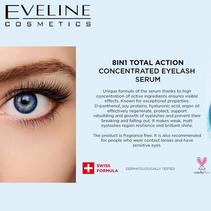 Eveline Total Action Concentrated Eyelash Serum 8in1