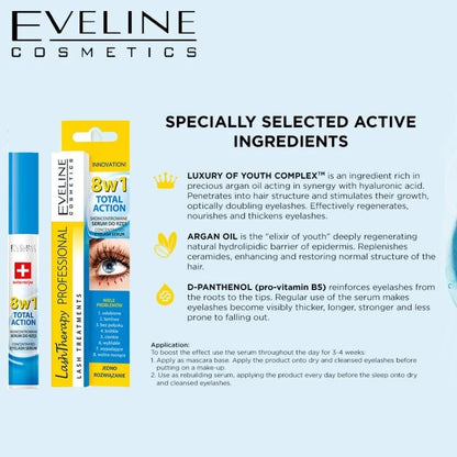Eveline Total Action Concentrated Eyelash Serum 8in1