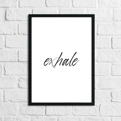 Inhale Exhale Set Of 2 Bedroom Simple Wall Decor Prints