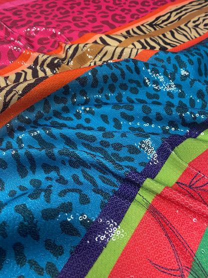 Exotic Animal Print Sequin Fabric