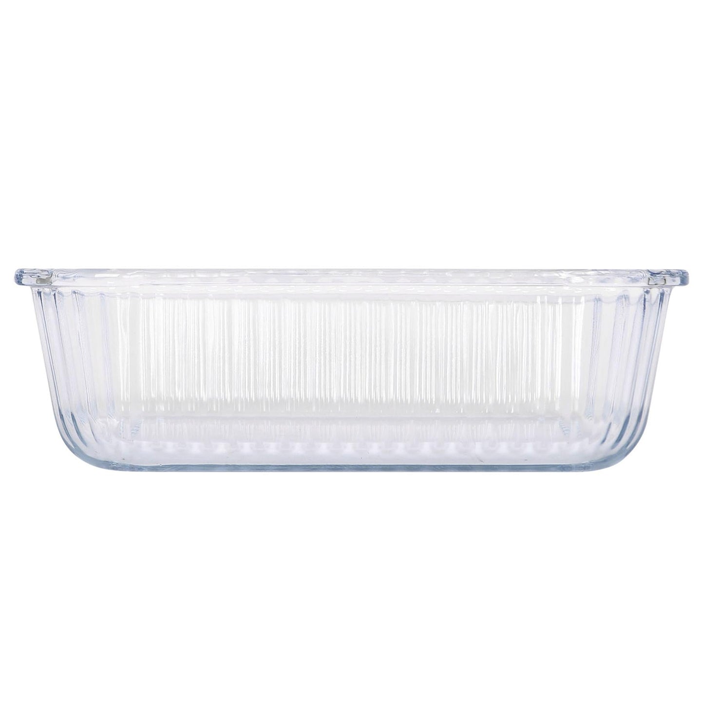 Optical Rectangular Glass Cake Dish - 22cm x 16.5cm