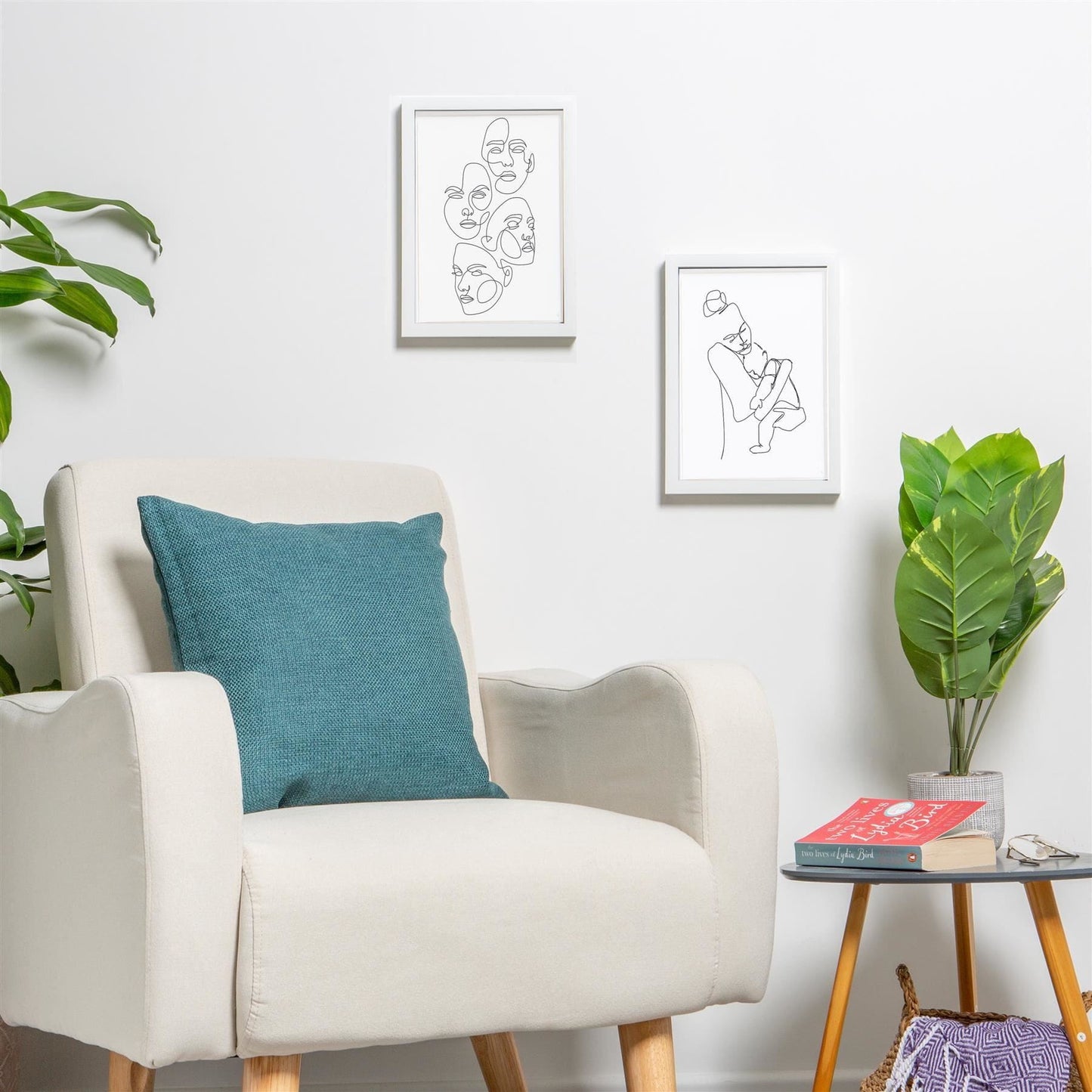 White A4 (8" x 12") Photo Frame with A5 Mount