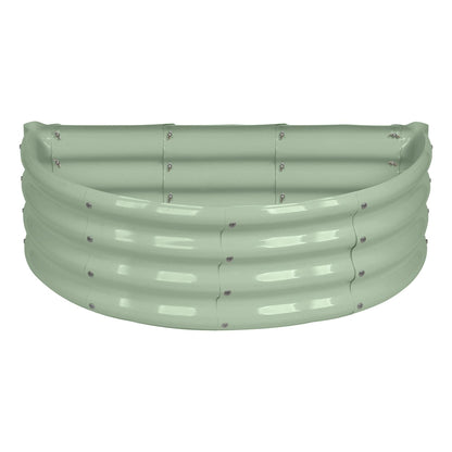 90cm x 45cm Semicircular Galvanised Steel Raised Garden Bed
