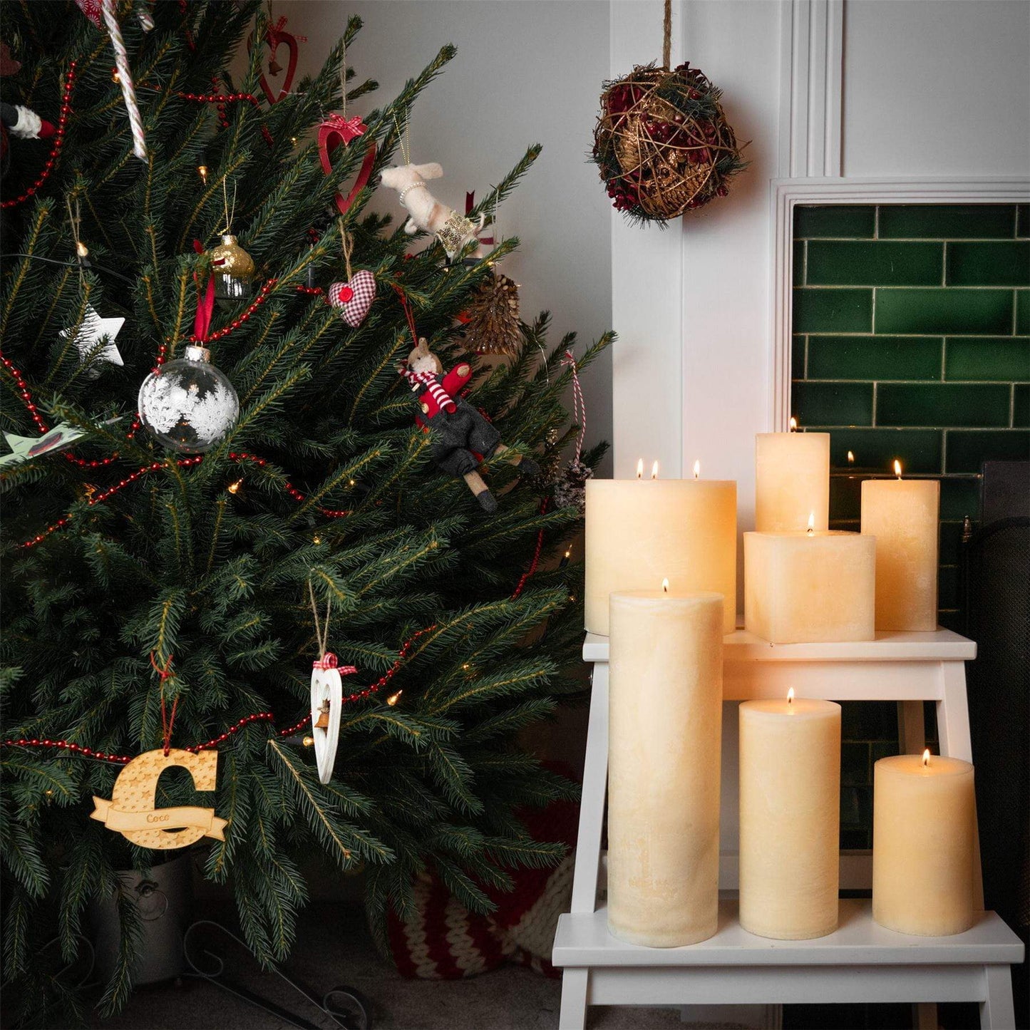 10cm Vanilla Square Pillar Candle