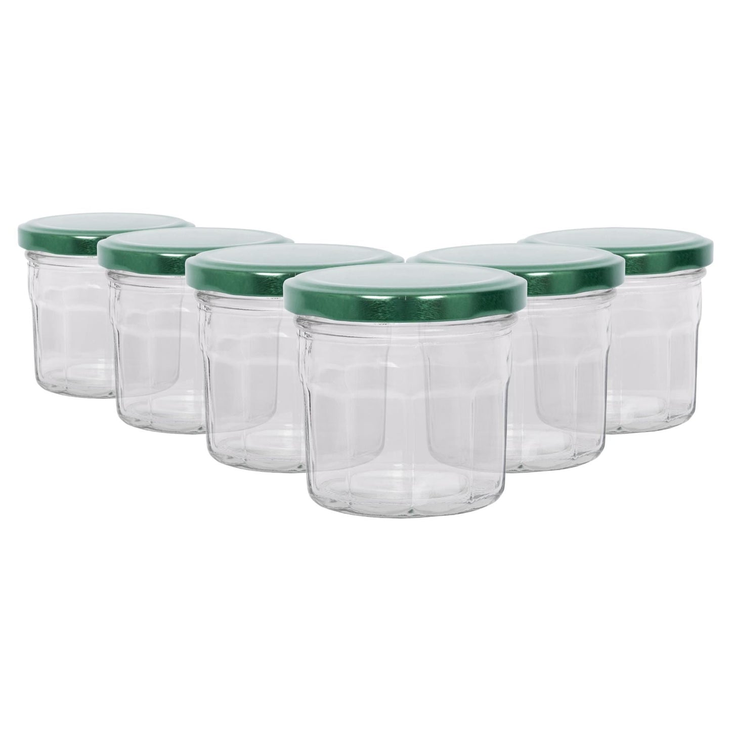 130ml Glass Jam Jars with Lids - Pack of 6