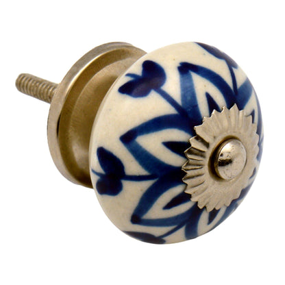 Round Geometric Ceramic Cabinet Knob