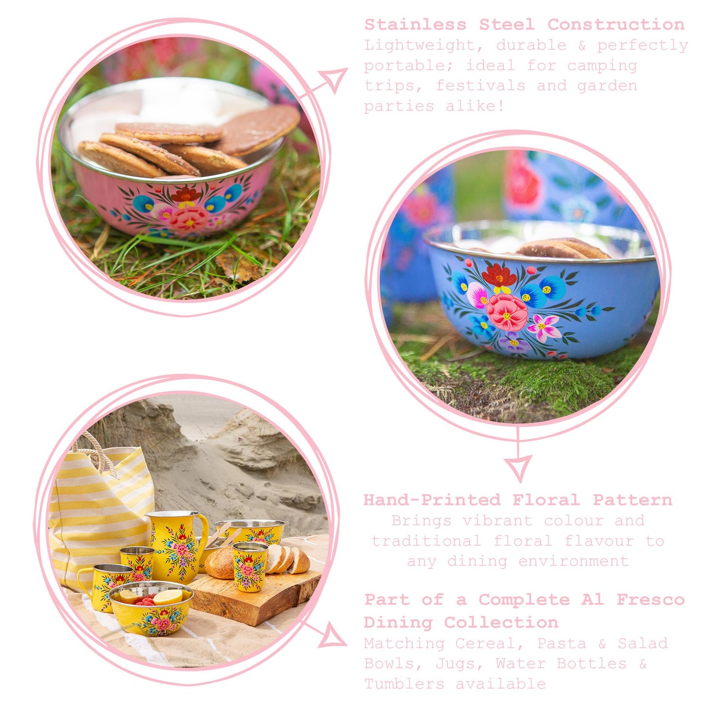 Pansy 14.5cm Hand-Painted Picnic Snack Bowl