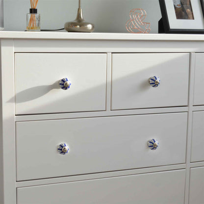 Round Geometric Ceramic Cabinet Knob