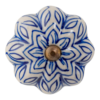 Vintage Floral Ceramic Cabinet Knob