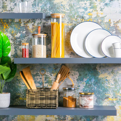 1L Scandi Storage Jar with Wooden Lid