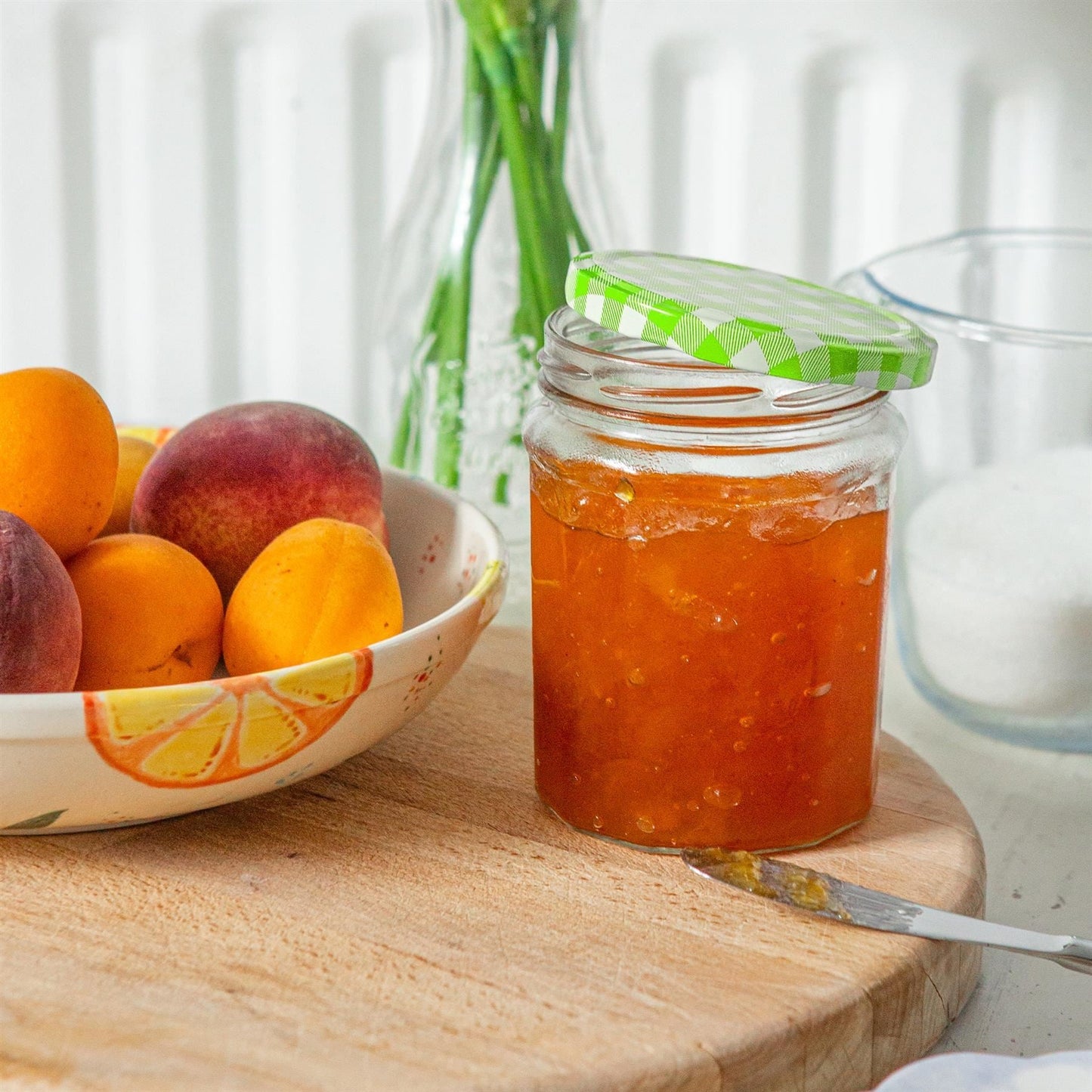 380ml Glass Jam Jars with Lids - Pack of 6