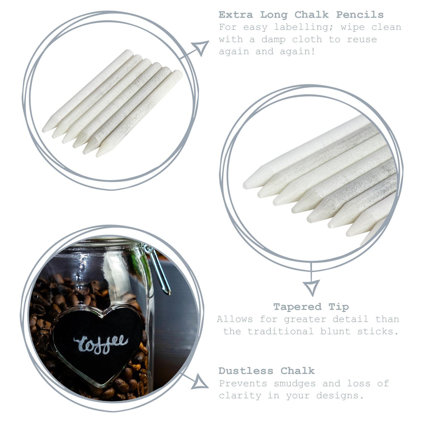 Chalk Pencils - Pack of Six