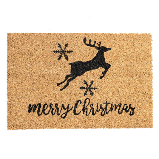 60cm x 40cm Reindeer Coir Door Mat