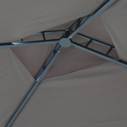 2.5 x 1.5m BBQ Tent Canopy Patio Outdoor Awning Gazebo Party Sun Shelter - Coffee