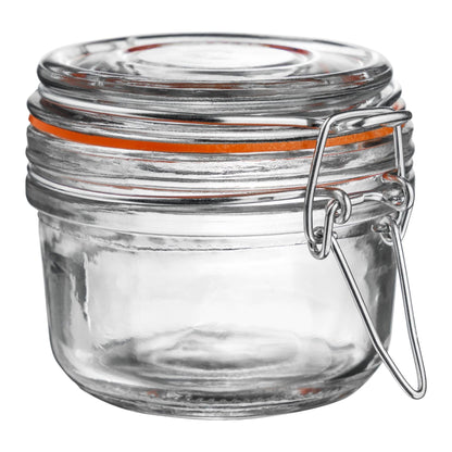 125ml Air tight Classic Glass Storage / Spice Jar + Four Free Coloured Seals