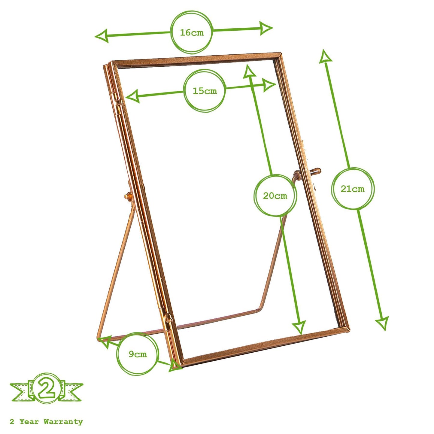 6" x 8" Standing Metal Photo Frame