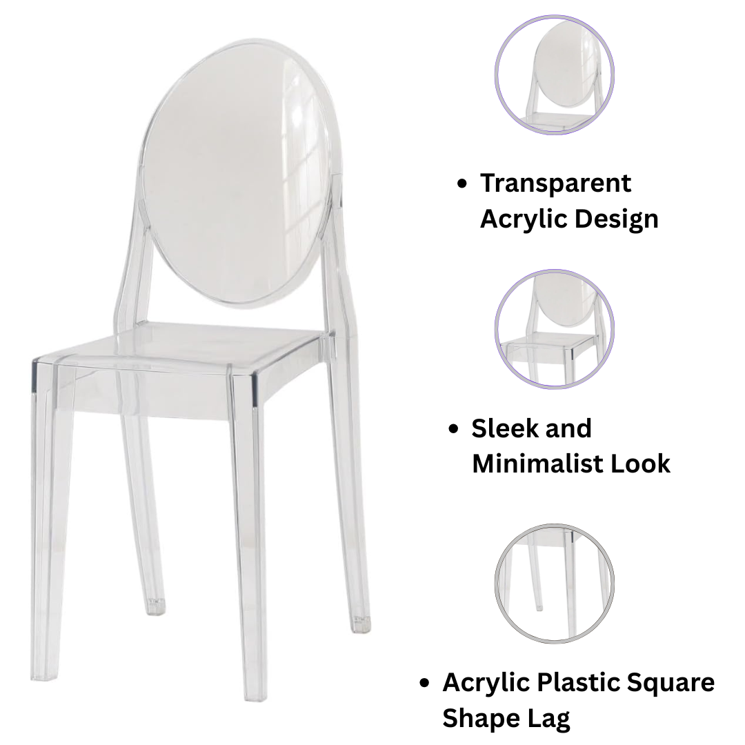 GHOST CLEAR PLASTIC CHAIR DINING CHAIR
