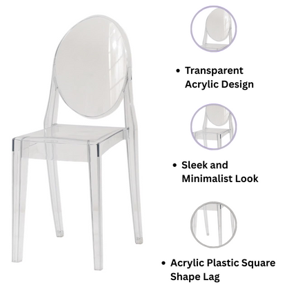 GHOST CLEAR PLASTIC CHAIR DINING CHAIR