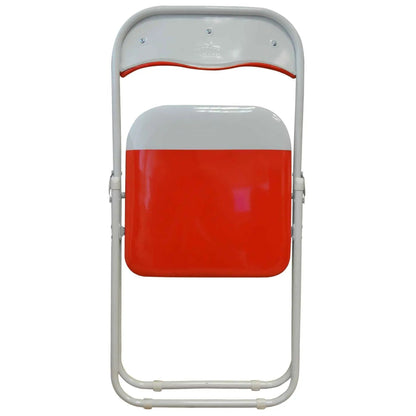 Red Wave Padded Folding Chair