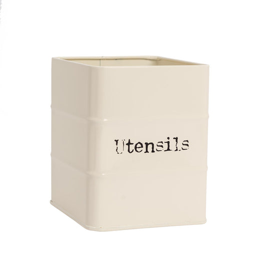 Vintage Utensil Holder - Cream