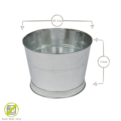 Handmade Galvanized Iron Ice Bucket - 26.5cm