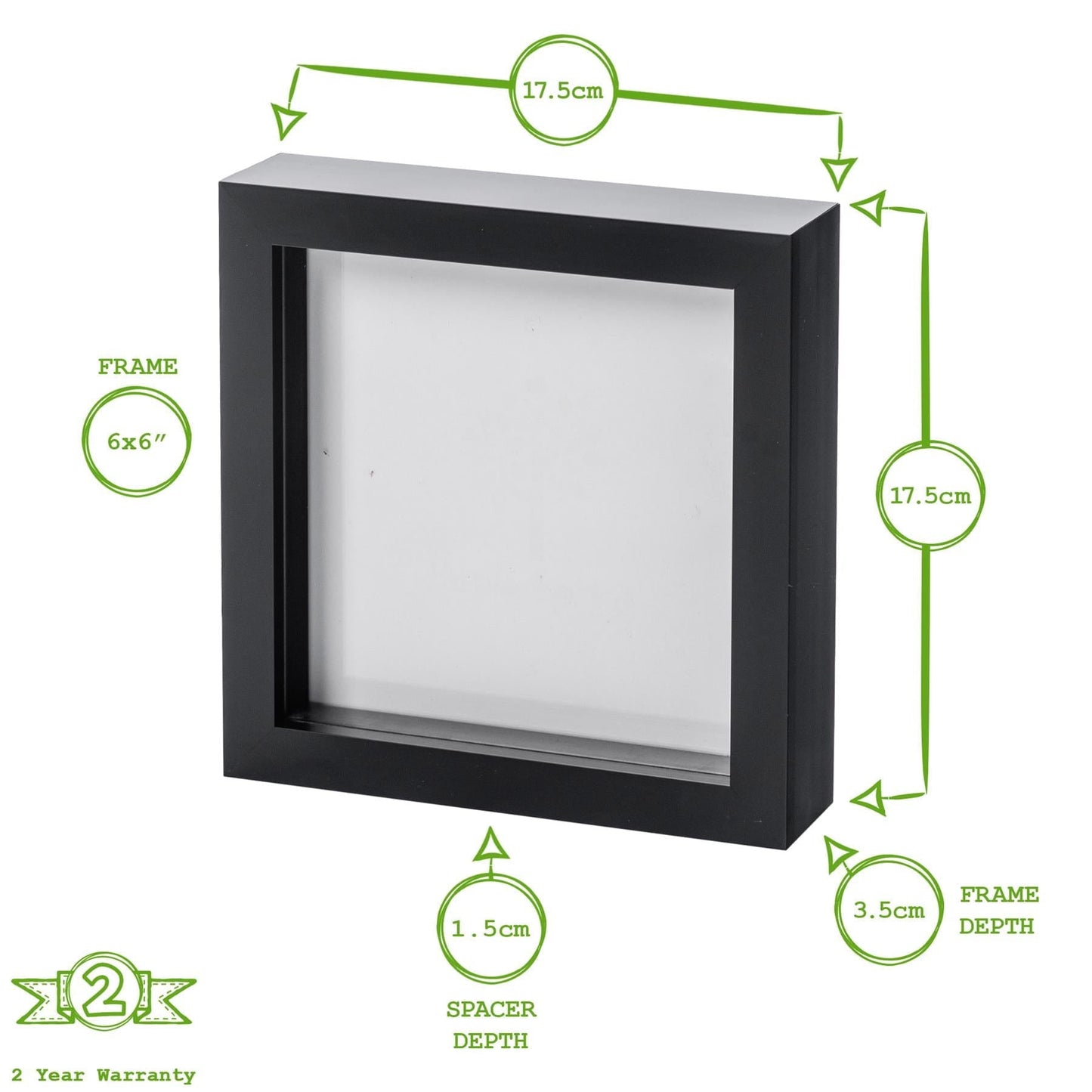 6" x 6" 3D Box Photo Frame