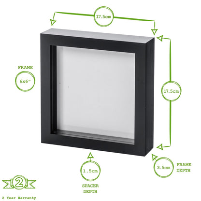 6" x 6" 3D Box Photo Frame