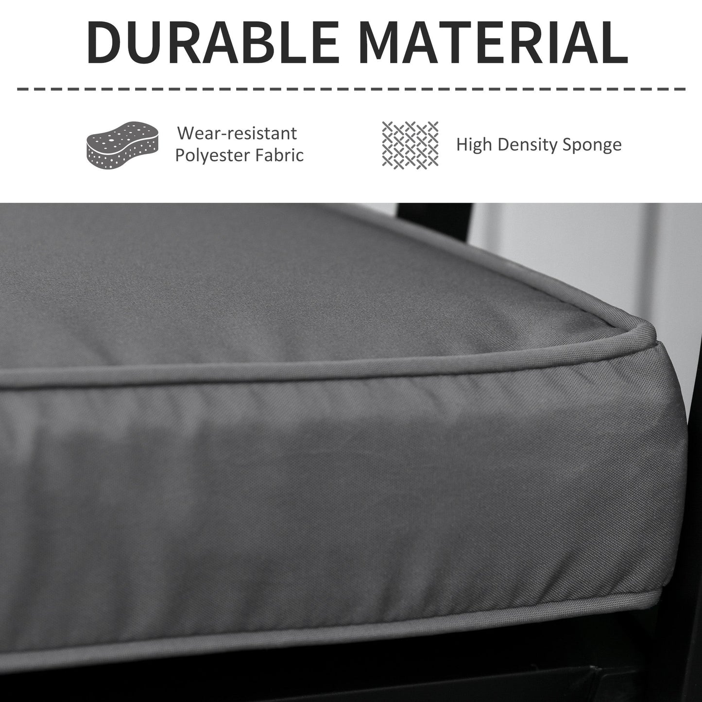 Garden Bench Cushion 2 Seater Seat Pad for Patio Indoor & Outdoor Use