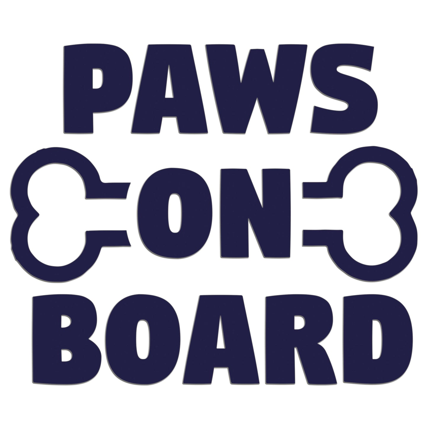 Paws On Board Iron On HTV Transfer