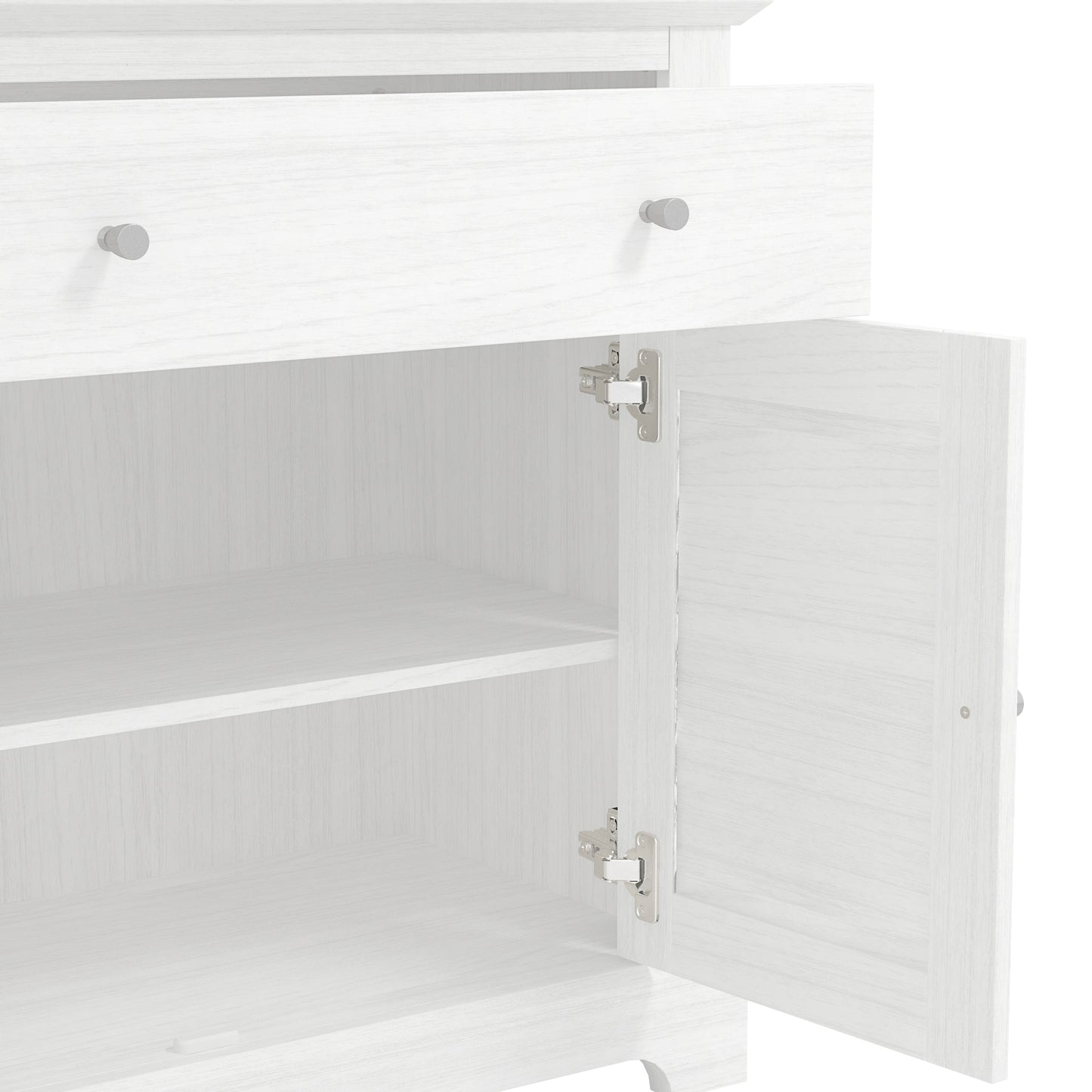 Salcombe Sideboard White 2 Doors 2 Shelves 1 Drawer