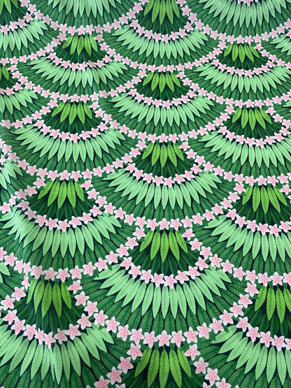 Floral Leaf Pattern Crepe Fabric