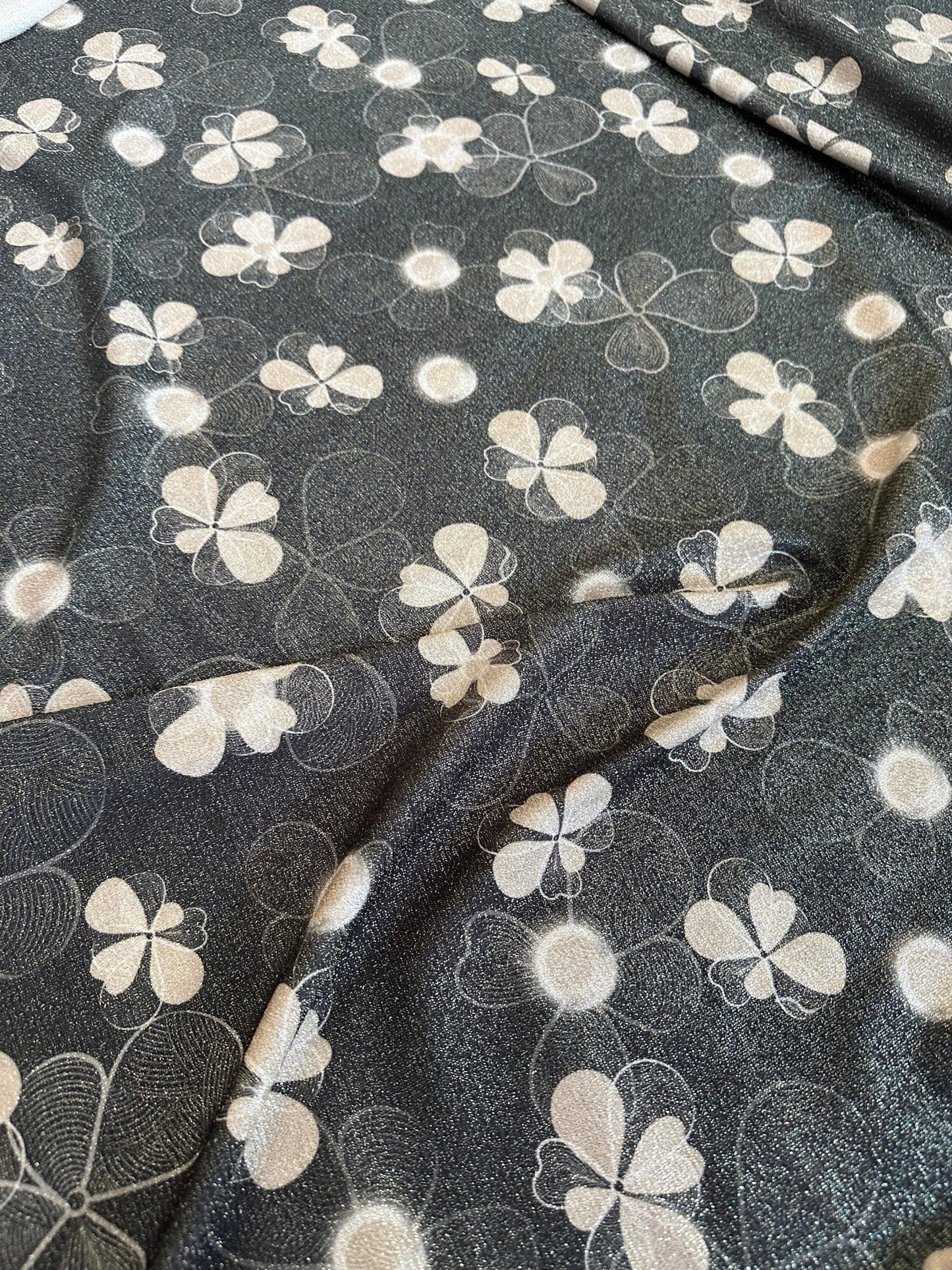 Floral Gold Lurex Fabric