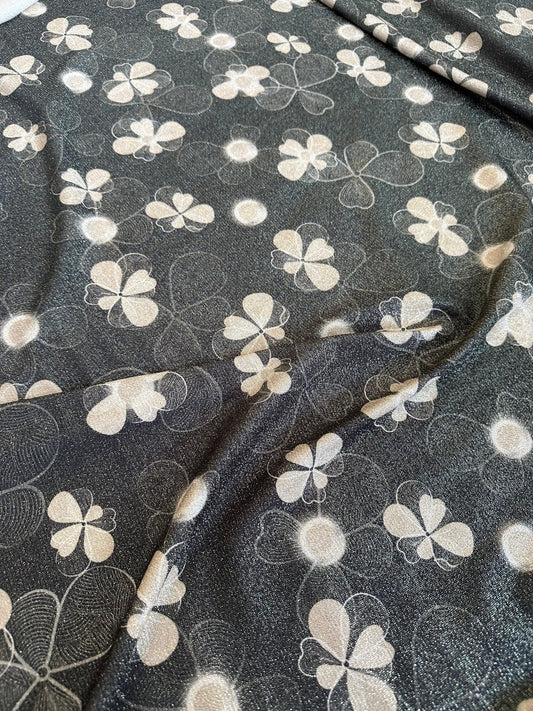 Floral Gold Lurex Fabric